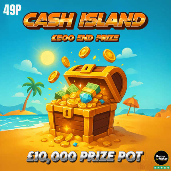 Cash Island Instant Wins - £500 End prize!