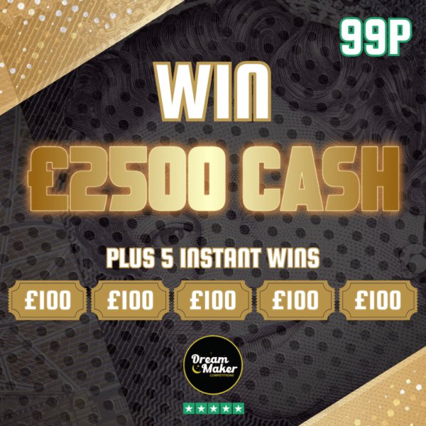 £2500 Cash Main with Instant wins!