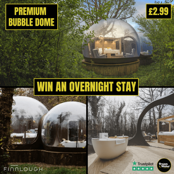 Finn Lough Premium Bubble Dome & Spa package
